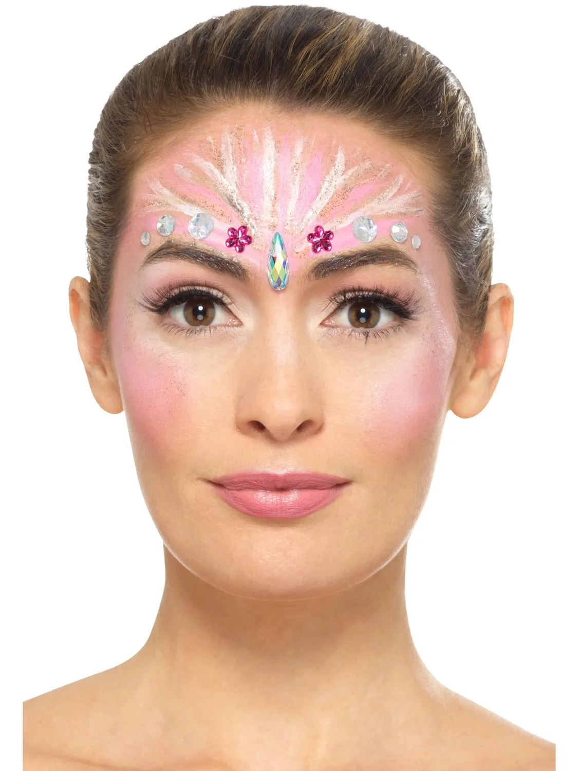 Smiffys Unicorn kit trucco aqua glitter gemme viso