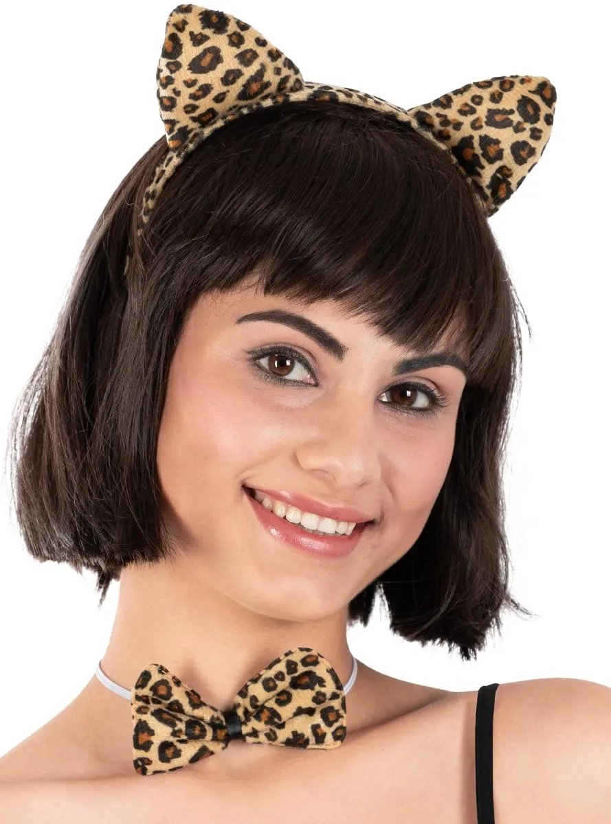 Funidelia Kit Leopardo accessori costume marroni adulto