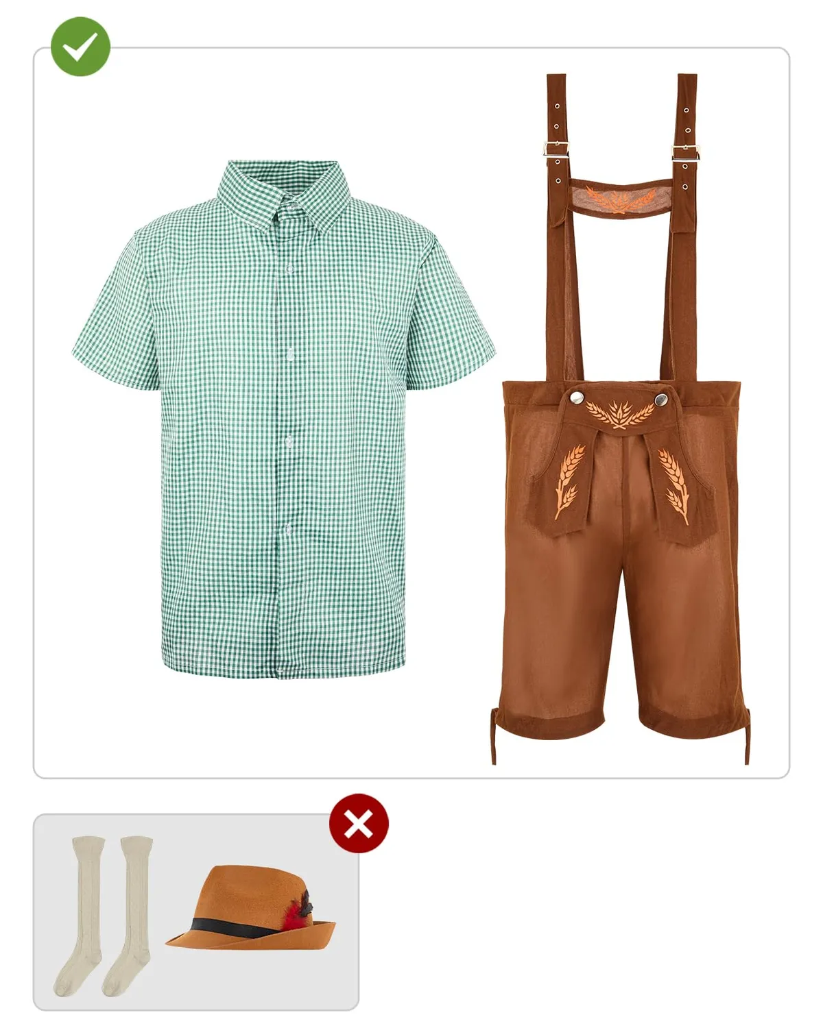 Funidelia Oktoberfest costume uomo tirolese marrone