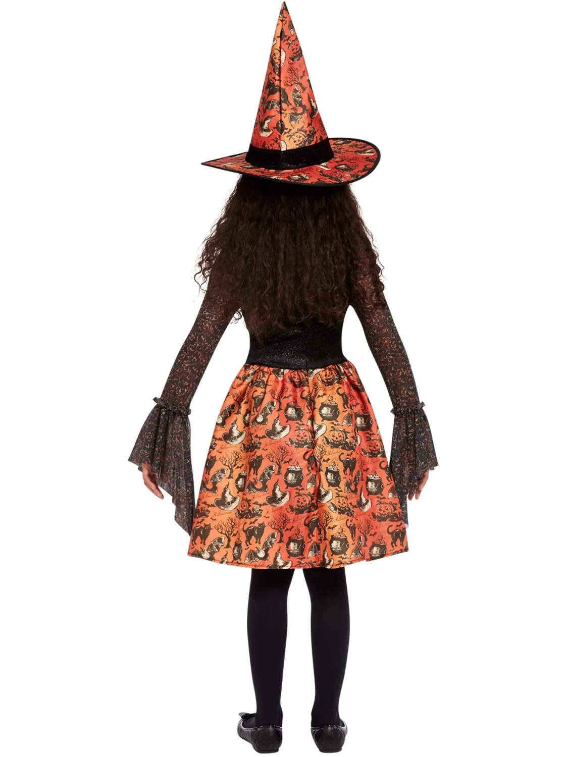 Smiffys Vintage Witch costume strega bambina S arancione
