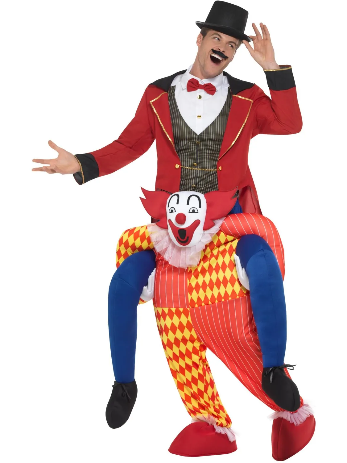 Smiffys Piggyback Clown costume pagliaccio cavalluccio uomo