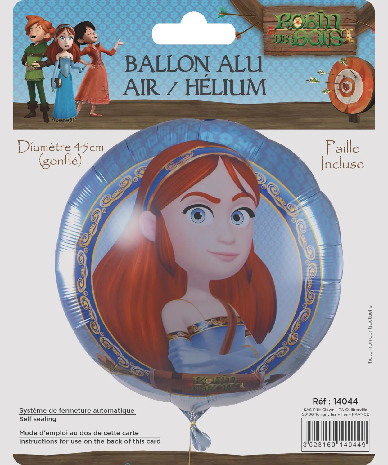 P'tit Clown Robin des Bois 14044 palloncino alluminio 40 cm Marianne
