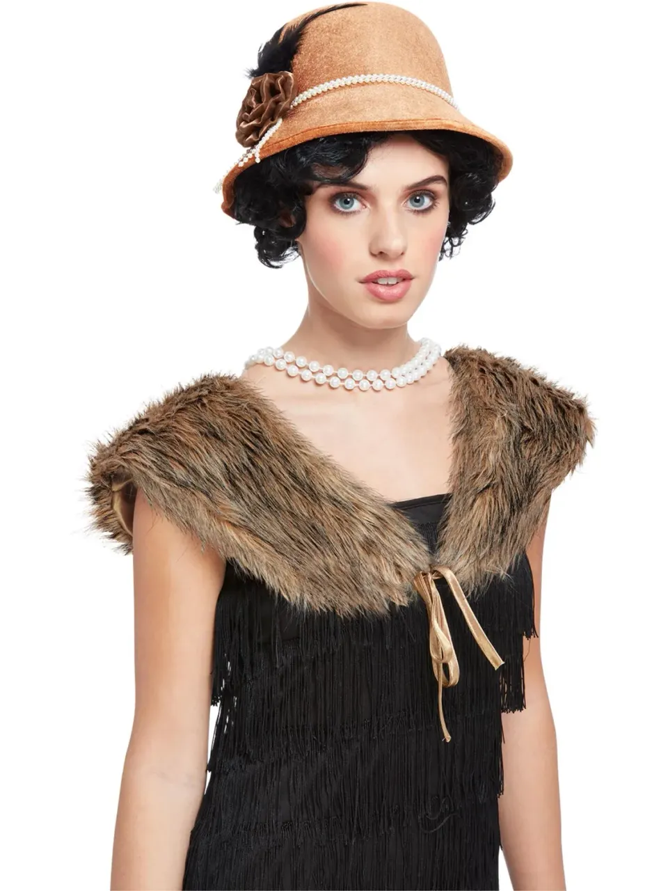 Smiffys 20s Deluxe Instant Kit accessori marrone anni 20