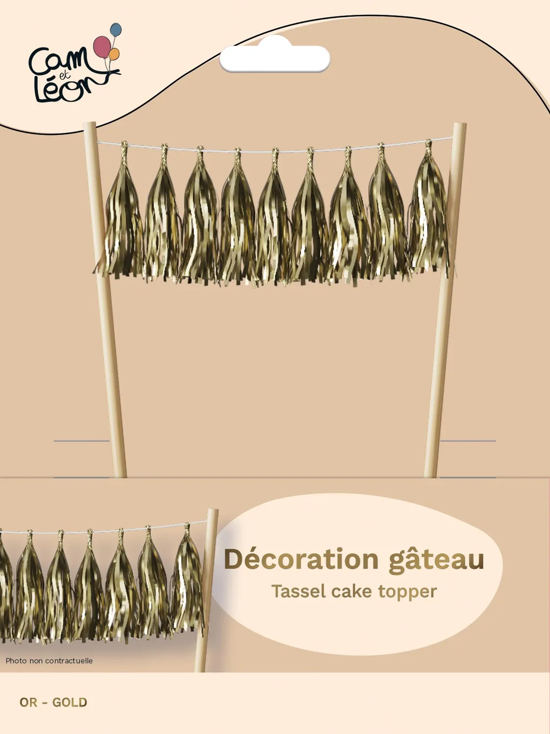 P'tit Clown Re22604 Decorazione Torta Pompon Oro
