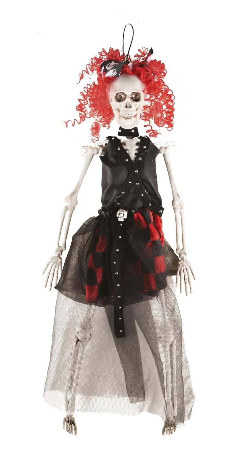 P'tit Clown re23005 scheletro punk donna 40 cm da appendere