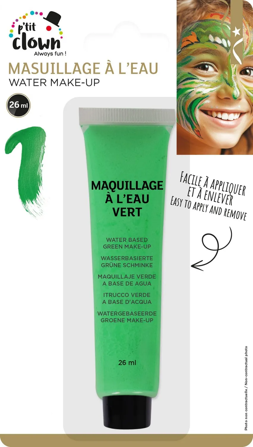 P'tit Clown 24101 ombretto in tubo verde 26 ml