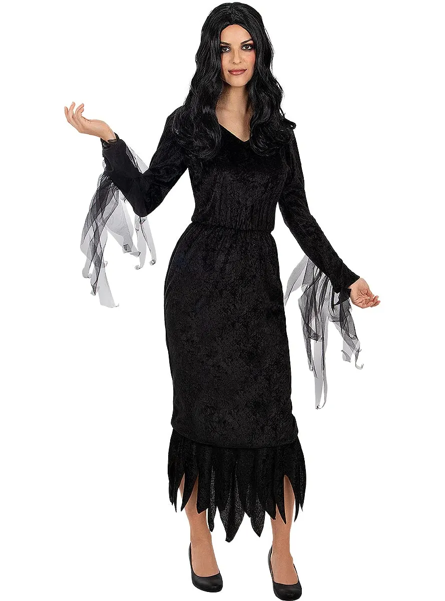 Funidelia Morticia Addams costume donna nero gotico