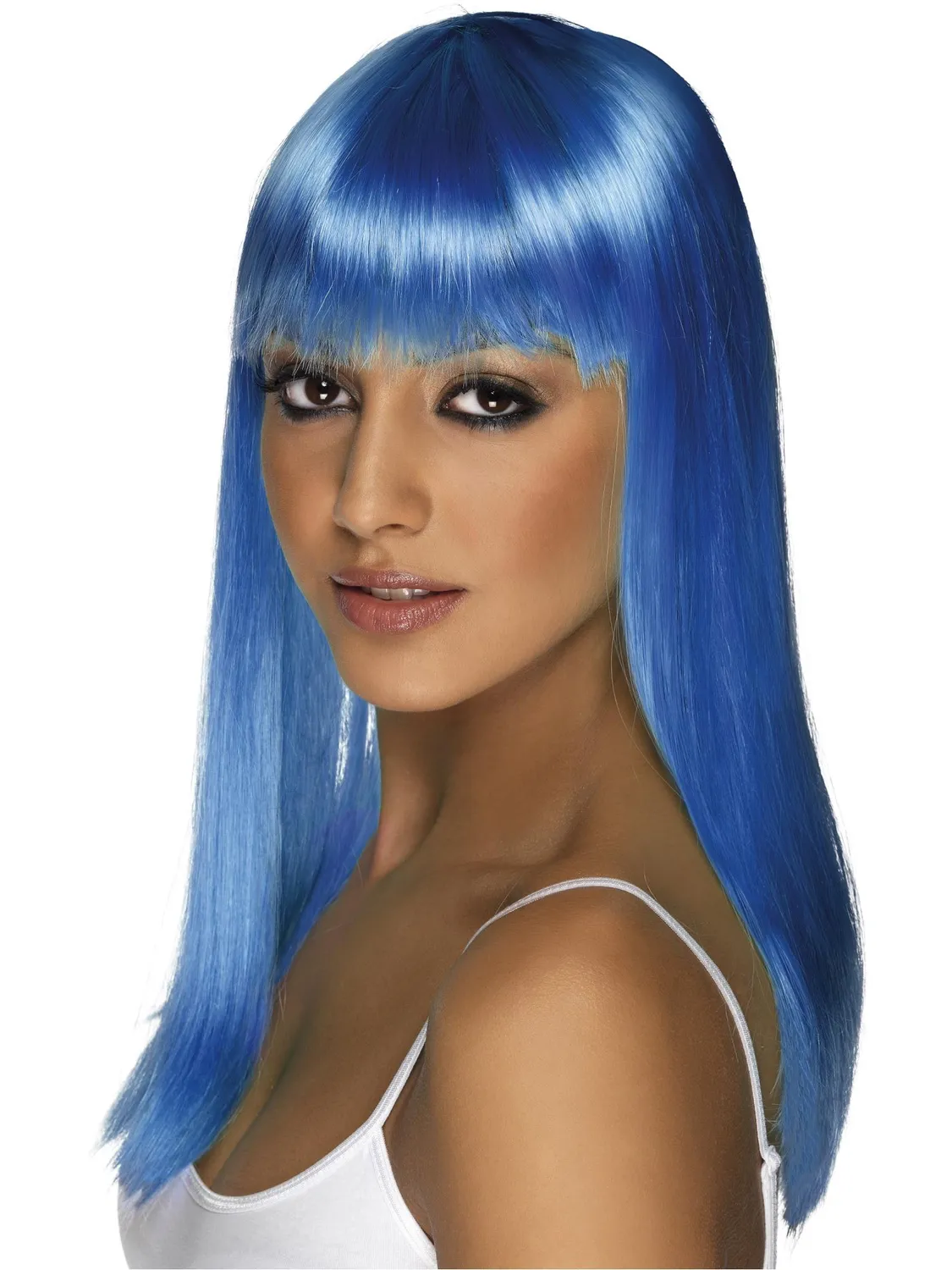 Smiffys Glamourama parrucca bionda lunga con frangia