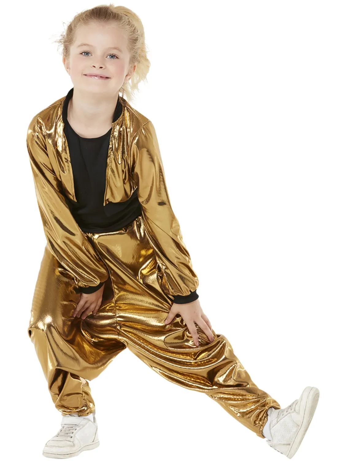 Smiffys Hammer Time costume anni 80 oro bambina 7-9 anni