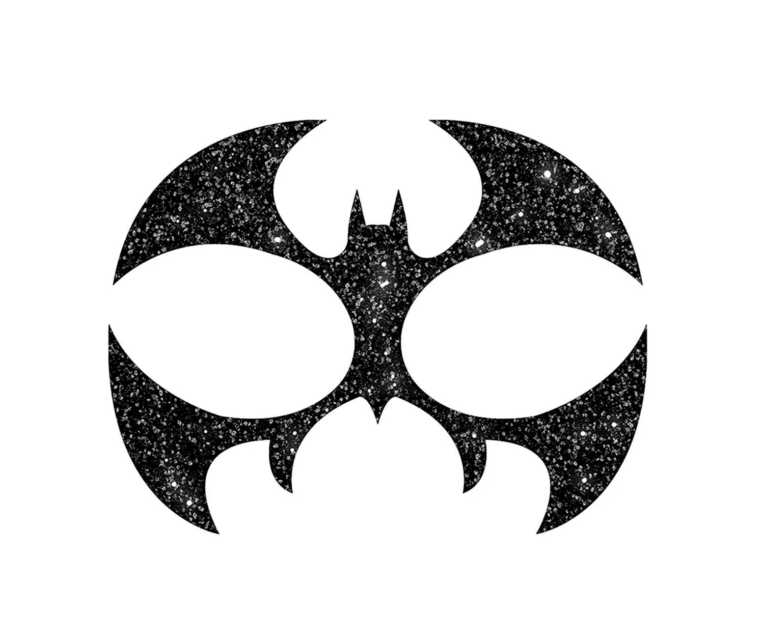 Fiestas Guirca Bat Glitter Gemme Viso Pipistrello Nero