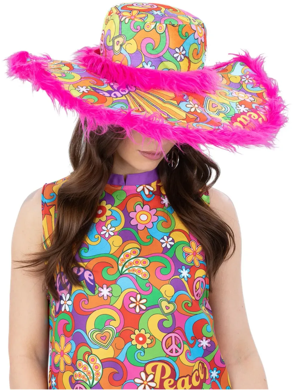 Smiffys Summer of Love cappello hippie fiori anni 60
