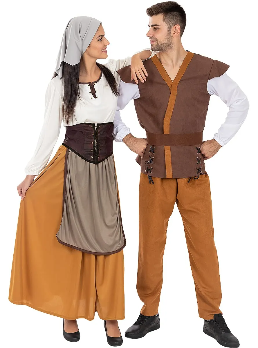 Funidelia Oste Medievale costume uomo marrone tunica