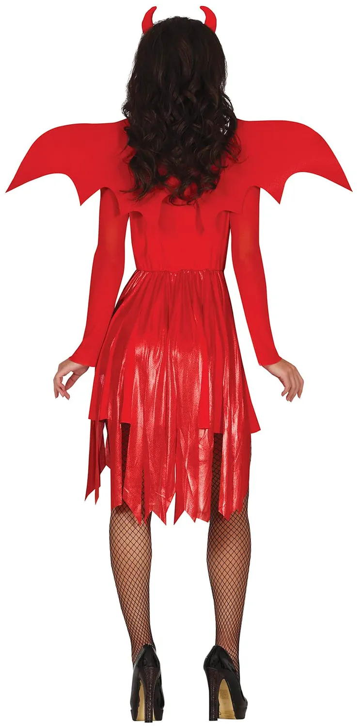 Guirca Diavolo con Ali costume donna S rosso fuoco