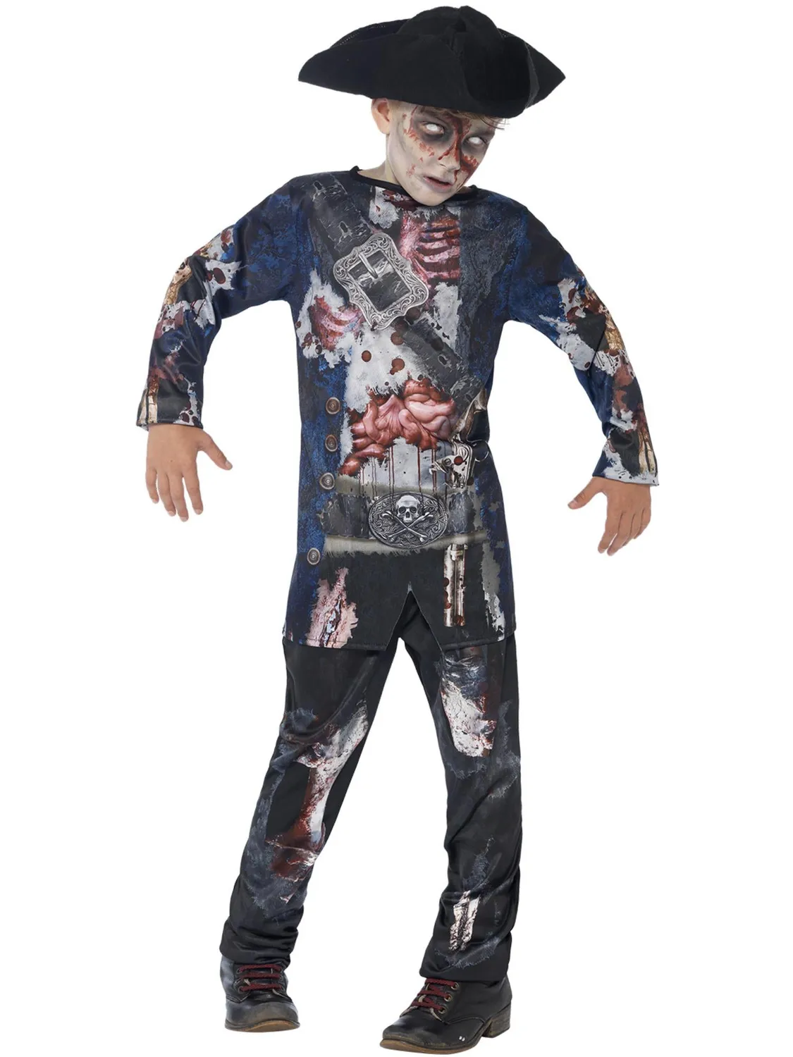 Smiffys Jolly Rotten Pirate costume pirata bambino nero