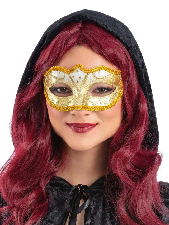 Smiffys Veneziana oro maschera occhi taglia unica carnevale