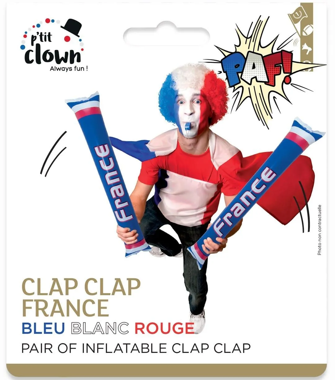 P'tit Clown Clap Clap Gonfiabile Francia 60 cm Tifoso