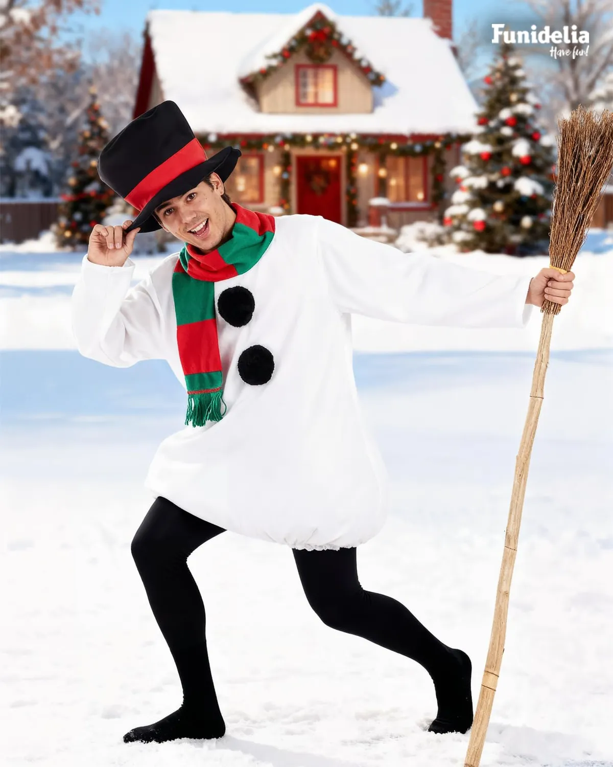 Funidelia Costume da Pupazzo di Neve Uomo Bianco S-M