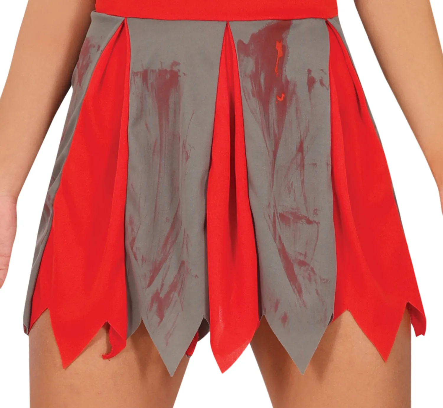 Guirca cheerleader zombie costume donna S rosso grigio