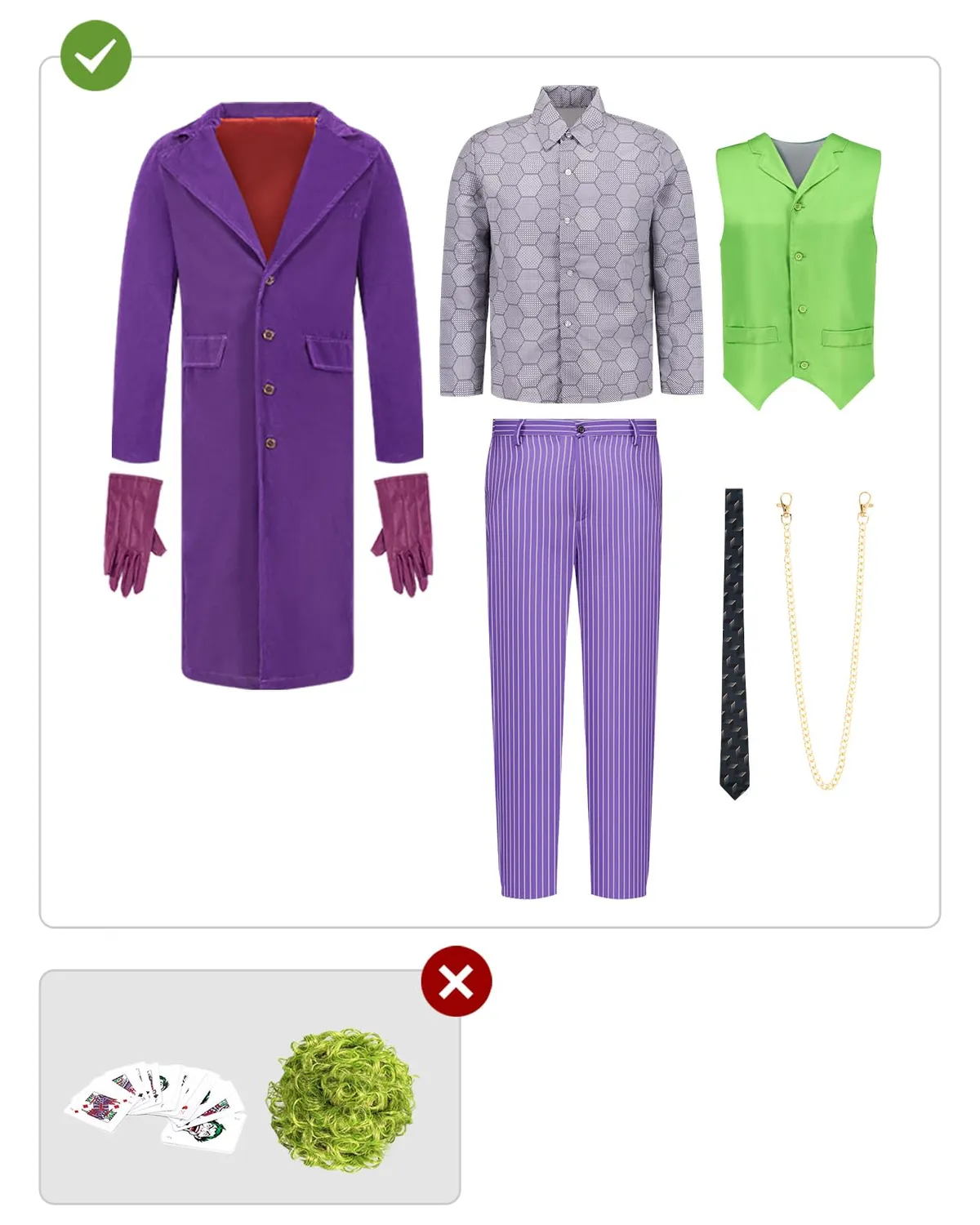 Funidelia Joker Cavaliere Oscuro costume uomo XL