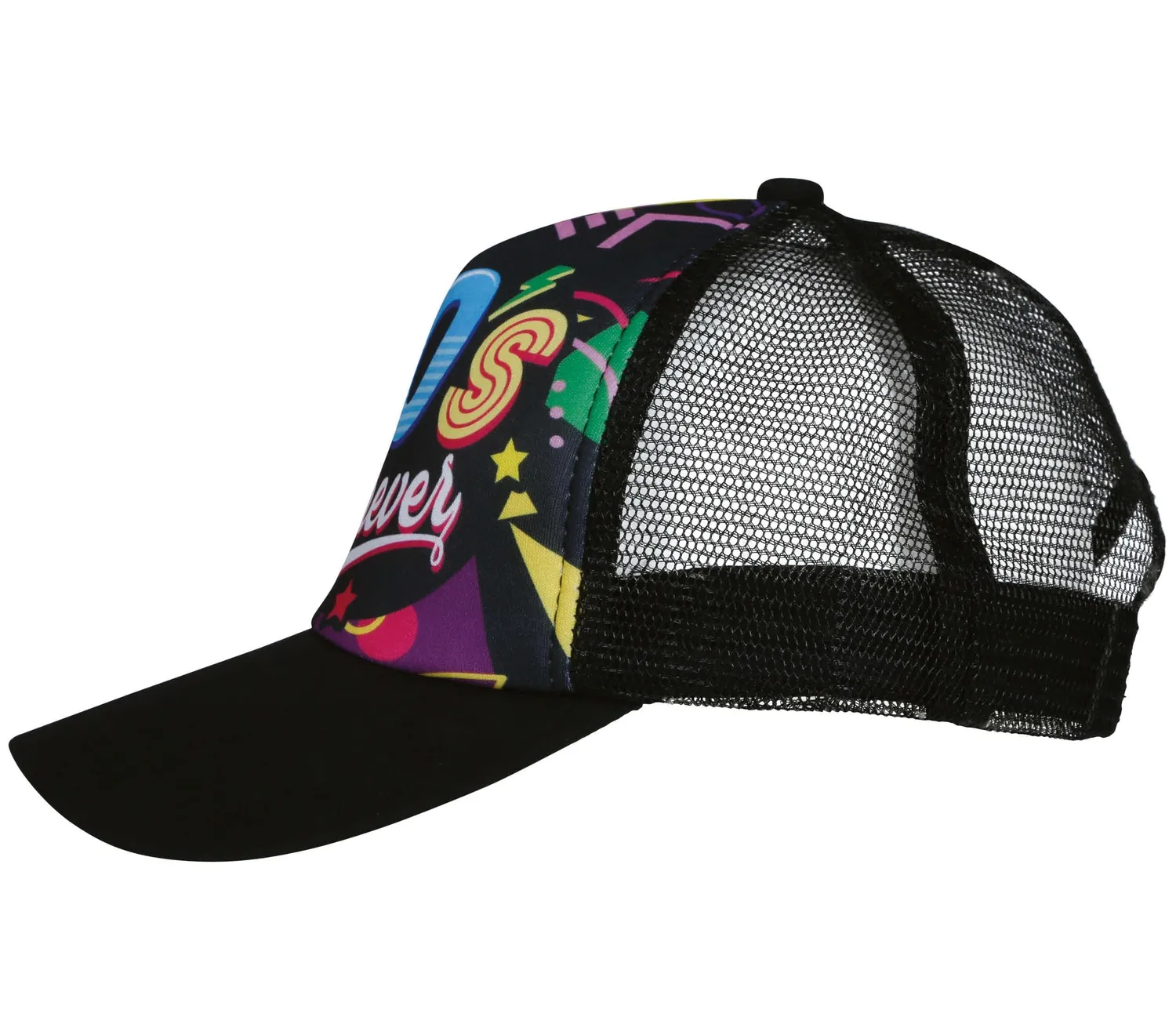 Guirca Cappello Anni '80 Nero Adulto Festa
