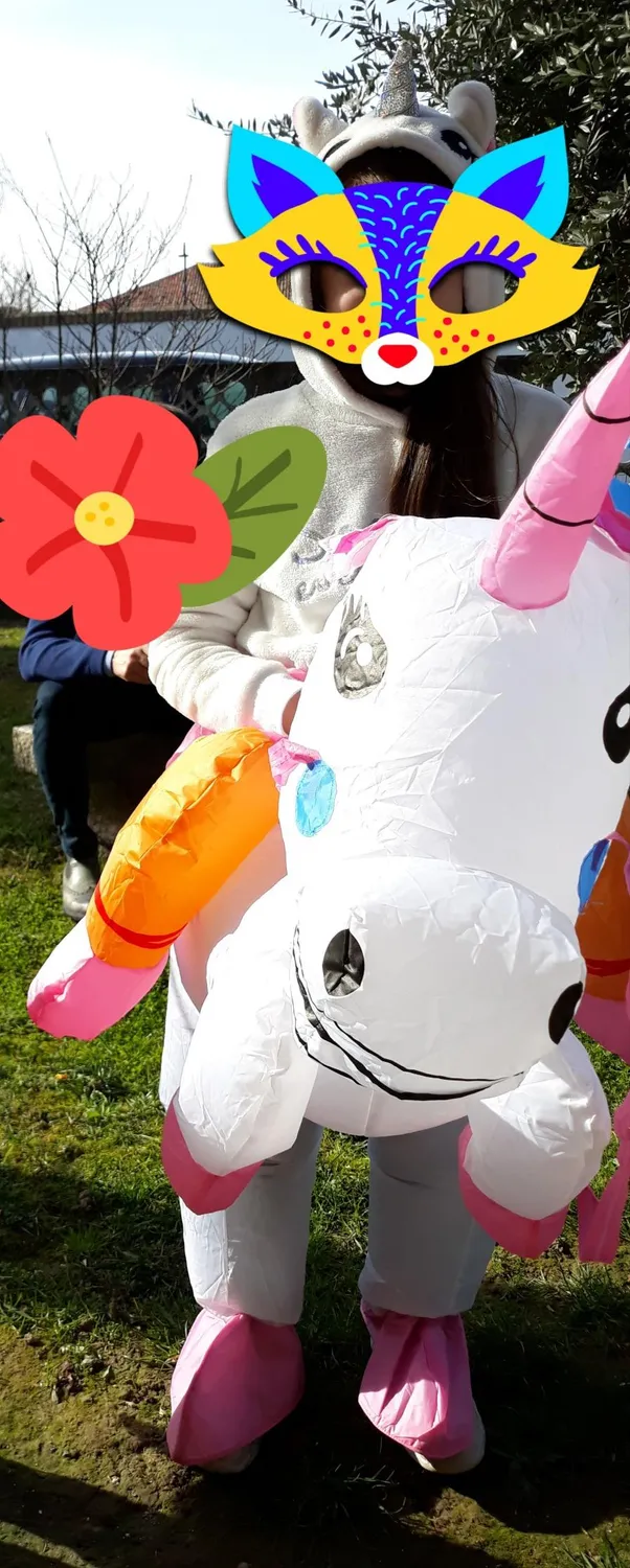 Bodysocks Unicorno costume gonfiabile bambini 5-11 anni con ventola