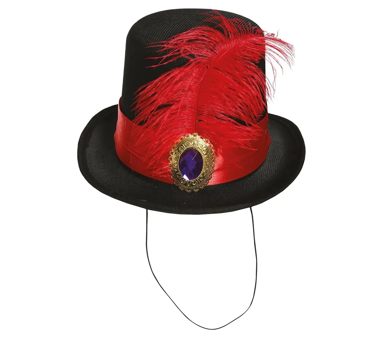 Fiestas Guirca Minihat Macchina Mini Cappello Penna Rossa
