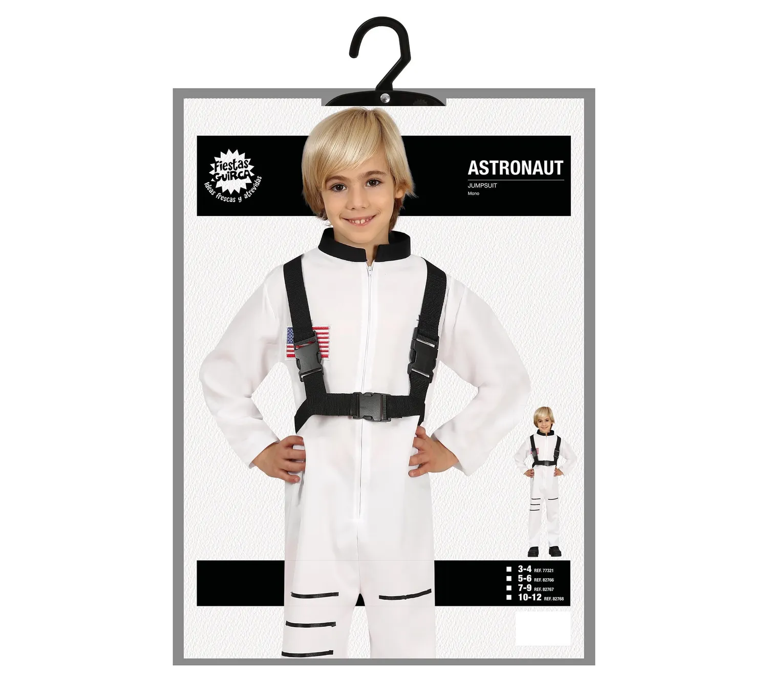 Fiestas Guirca Astronauta costume uomo taglia unica bianco