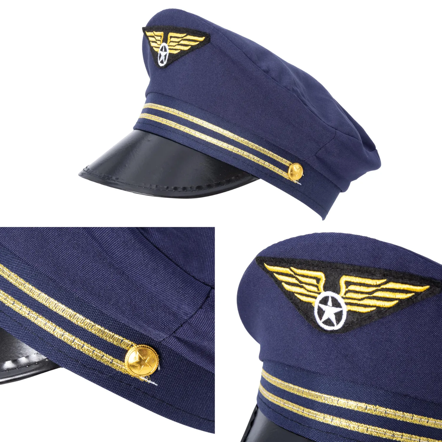 P'tit Clown 74601 Cappello Pilota Aria Blu Adulto
