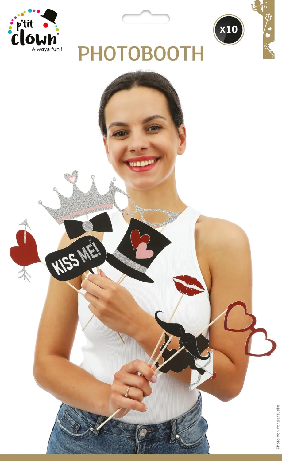 P'tit Clown Amore Shocks photobooth San Valentino 10 pezzi