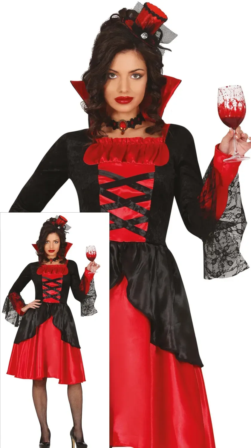 Guirca Costume Vampiro Sanguinario Donna S Rosso