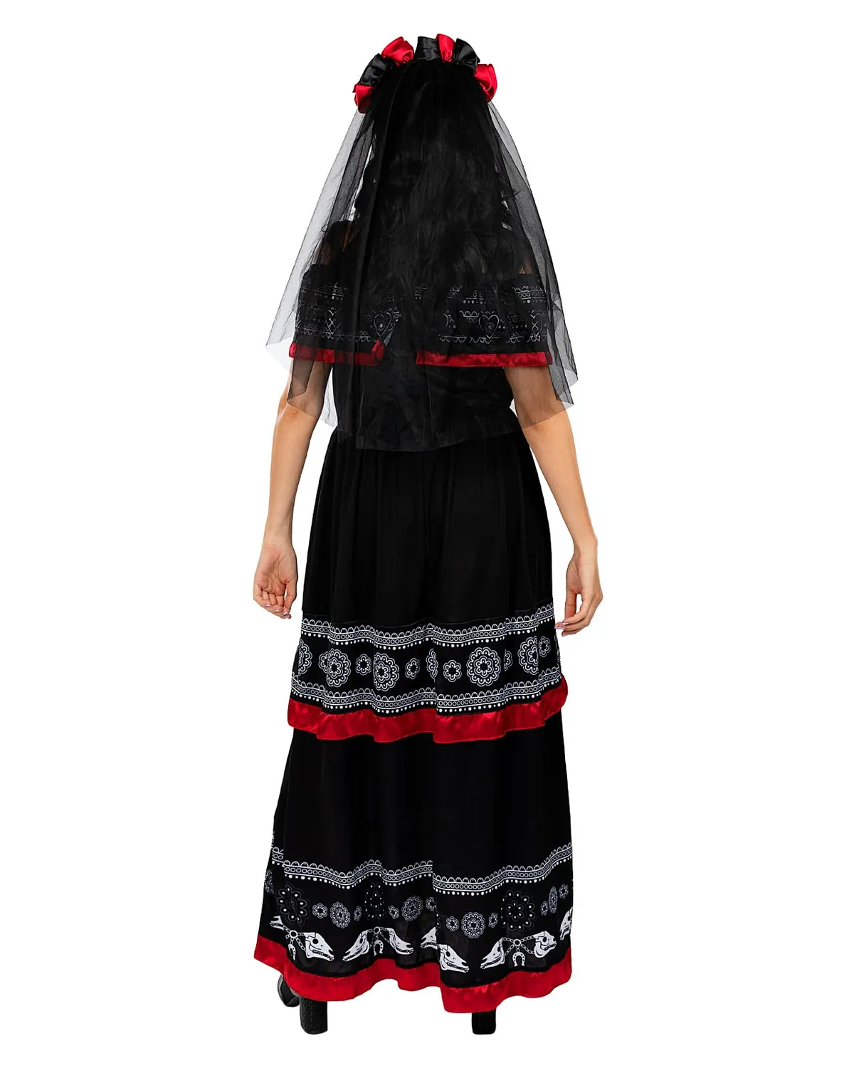 Funidelia Costume Catrina Donna M con Velo Fiori