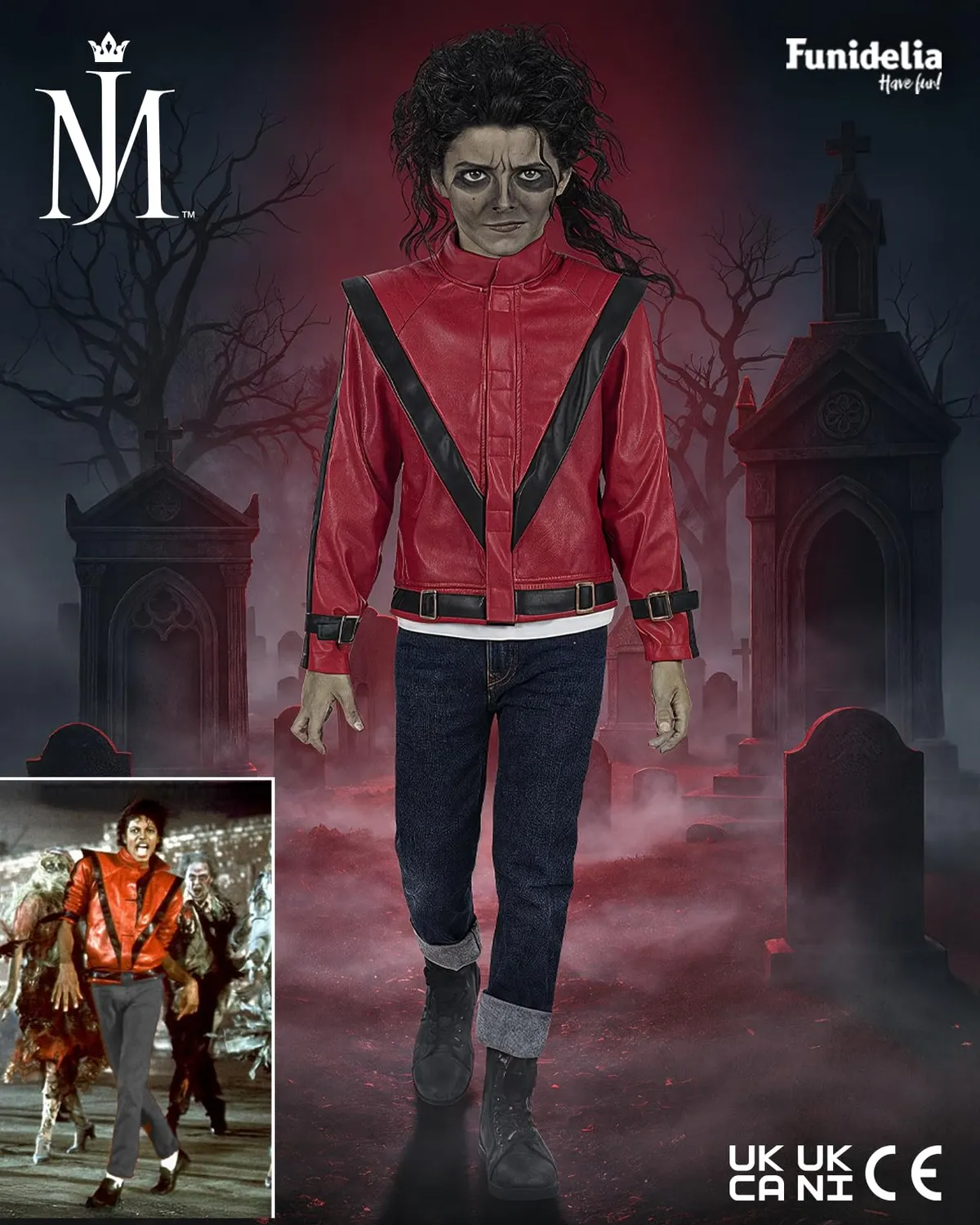 Funidelia Michael Jackson Thriller giacca bambino 7-9 anni