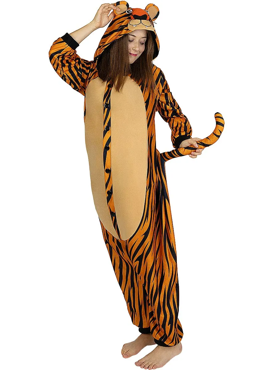 Funidelia tigre onesie costume adulto arancione S-M