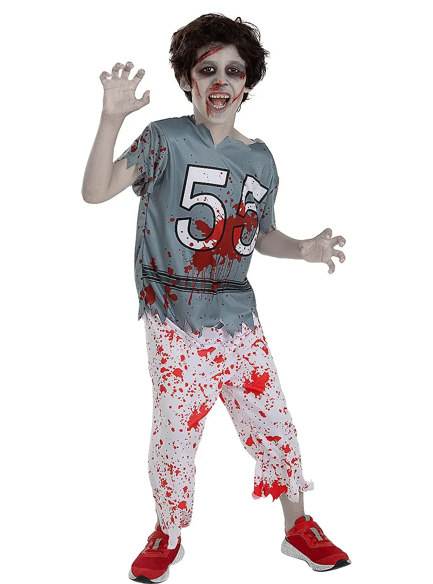 Funidelia Zombie Costume Rugbista Bambino Azzurro 3-4 Anni