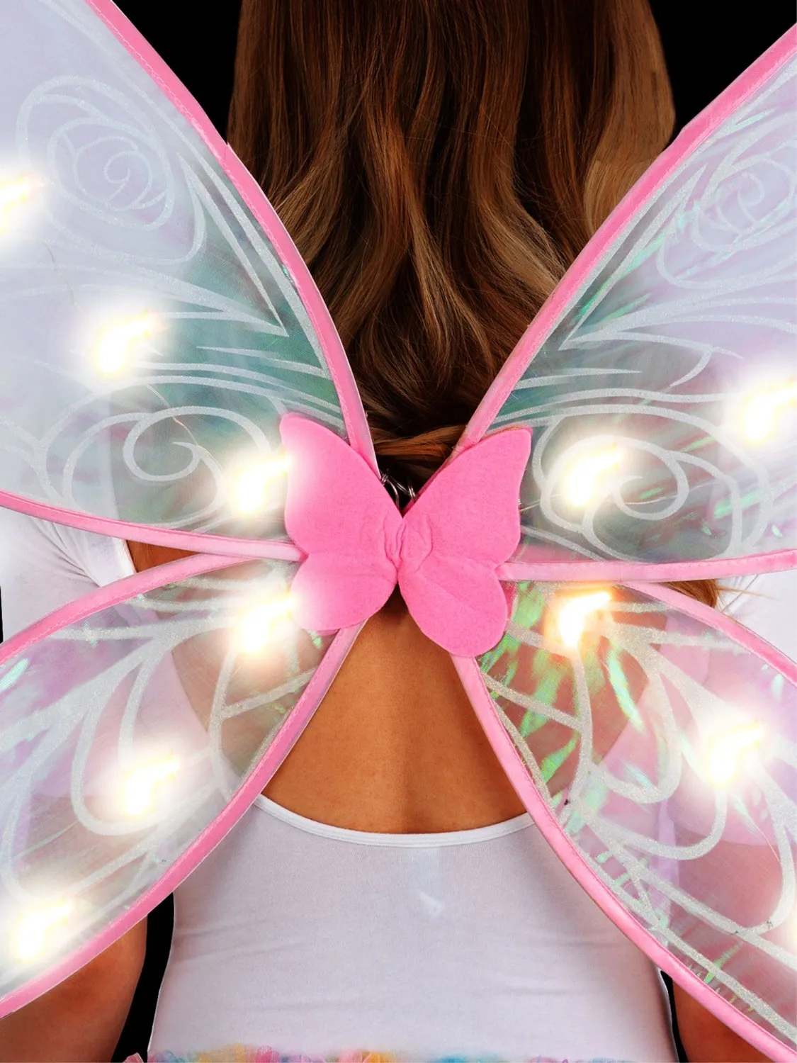 Smiffys Fairy ali fata led iridescenti rosa