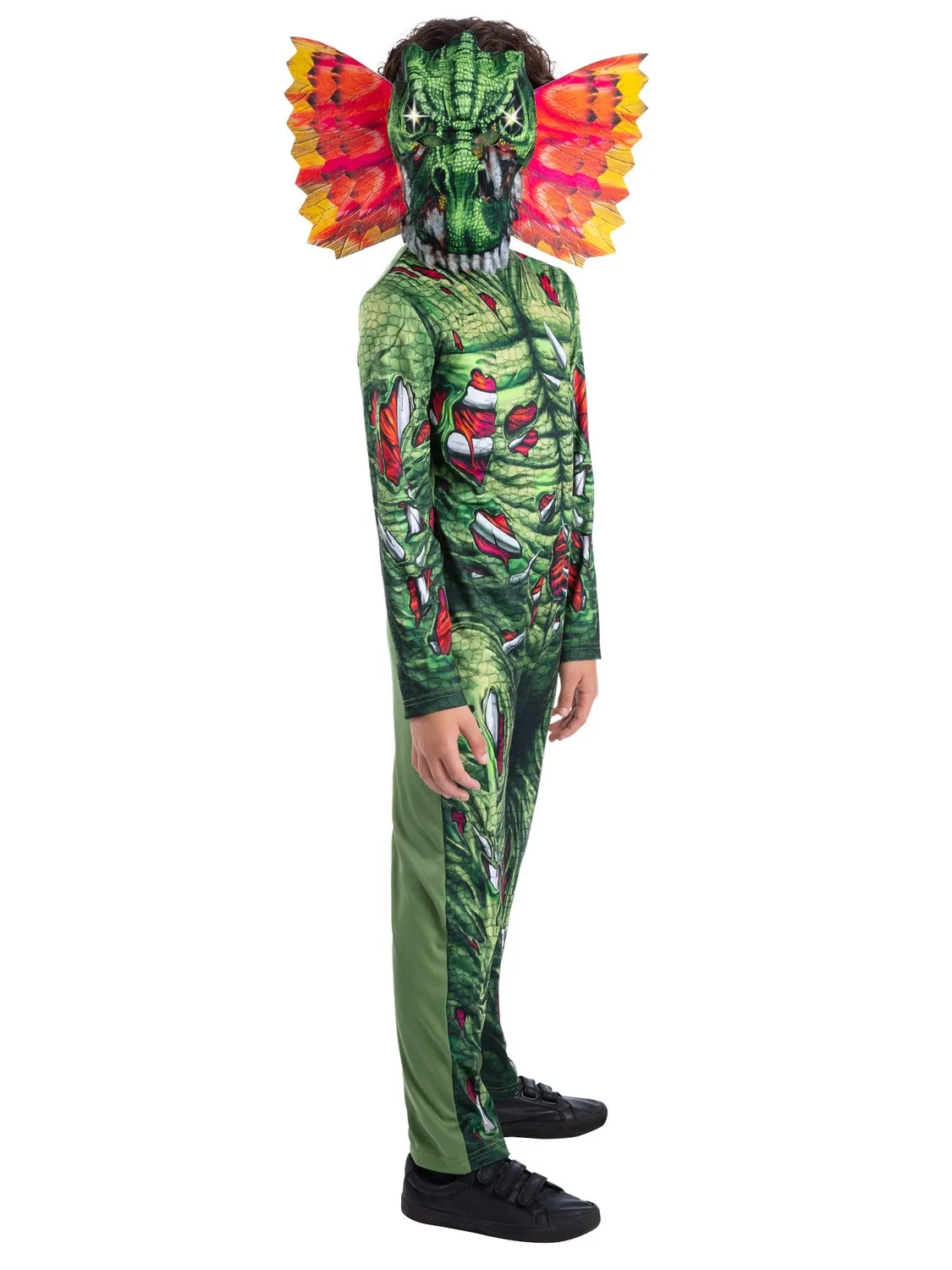 Smiffys Zombie Dilophosaurus costume dinosauro bimbo 7-9