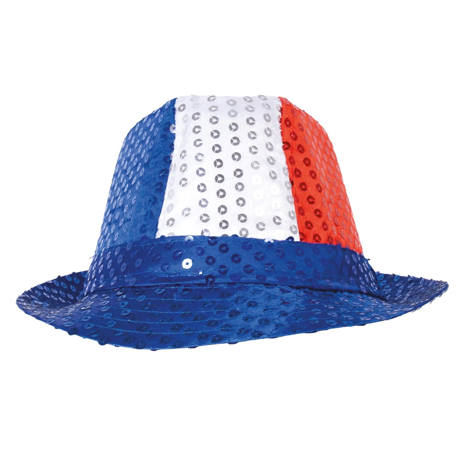 P'tit Clown Borsalino con Paillettes cappello Francia tricolore