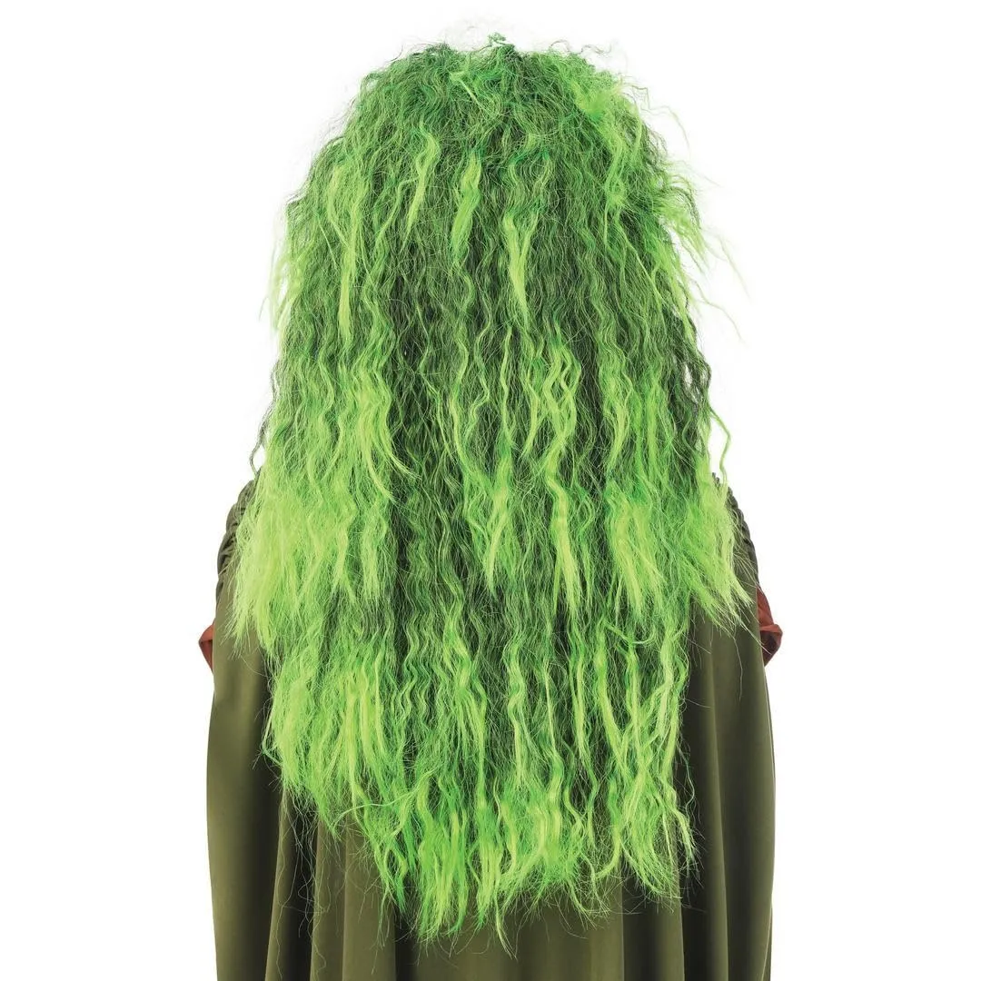 P'tit Clown 23588 parrucca strega verde capelli lunghi