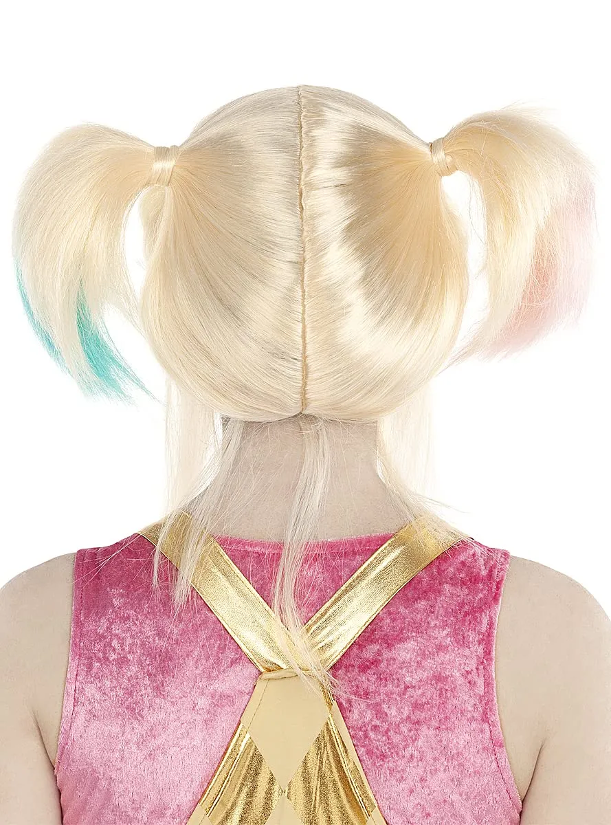 Funidelia Harley Quinn Birds of Prey parrucca donna bicolore