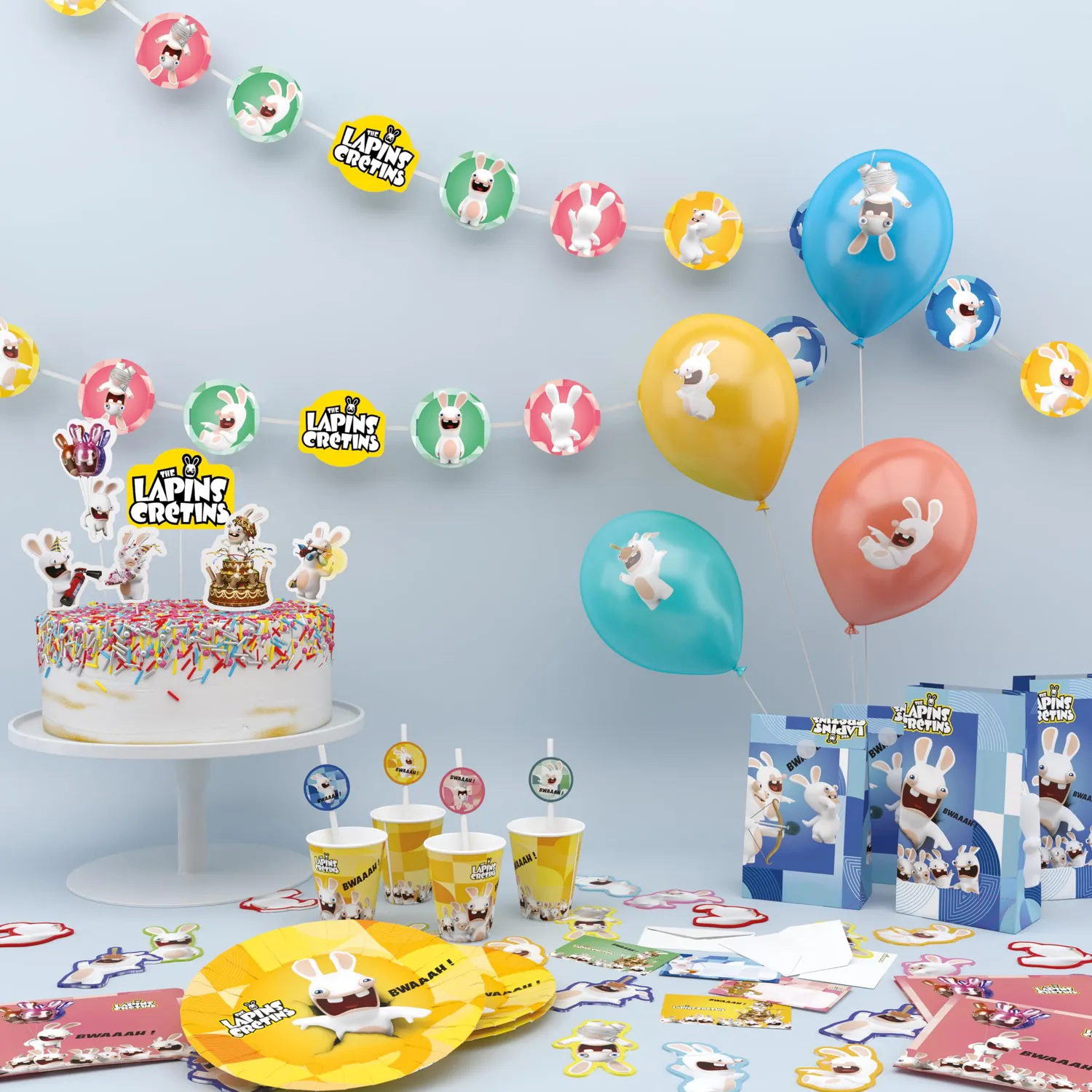 P'tit Clown Conigli Cretini 23336 bicchieri carta 8 pezzi compleanno