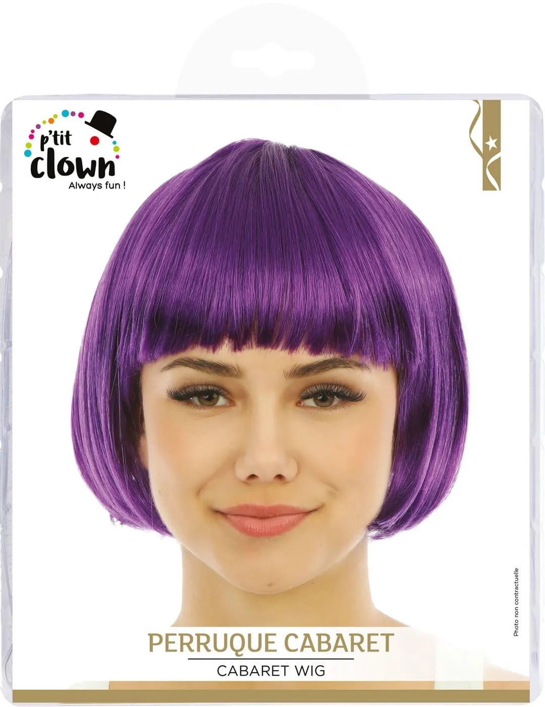 P'tit Clown Cabaret parrucca viola donna anni 20