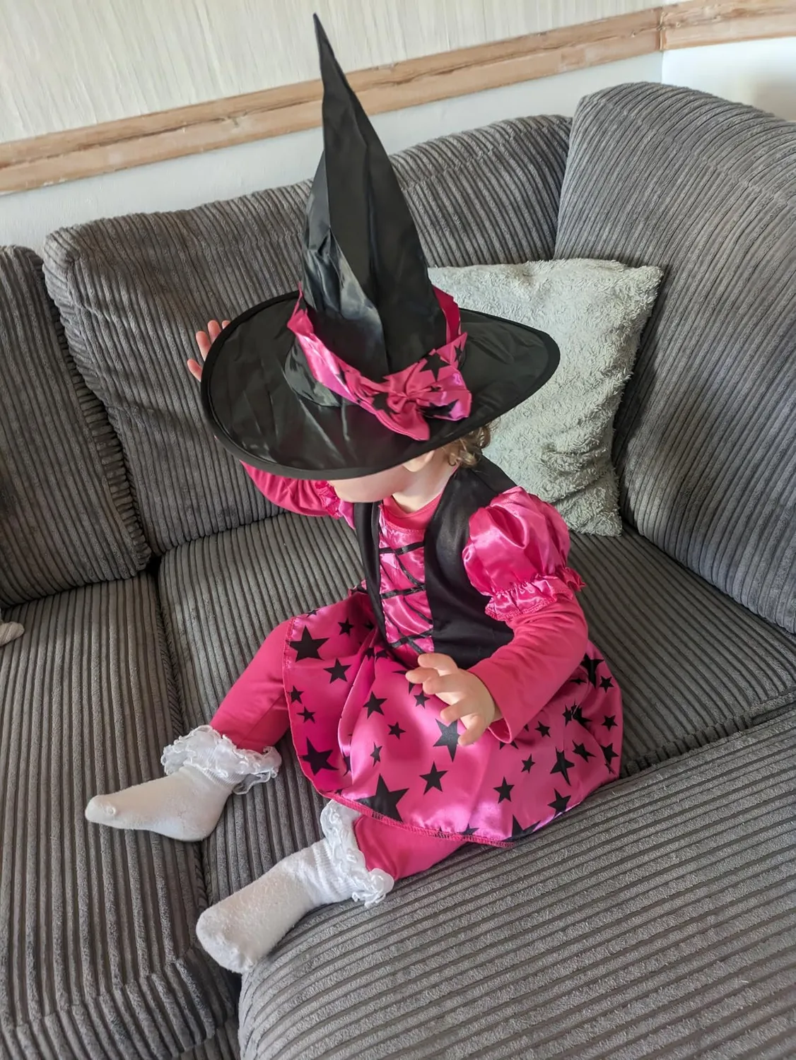 Guirca strega stellata costume bambina rosa 12-18 mesi