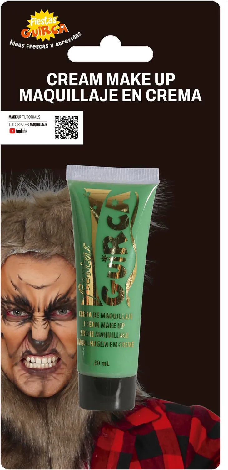 Fiestas Guirca Tubo Trucco Verde Scuro Viso Halloween