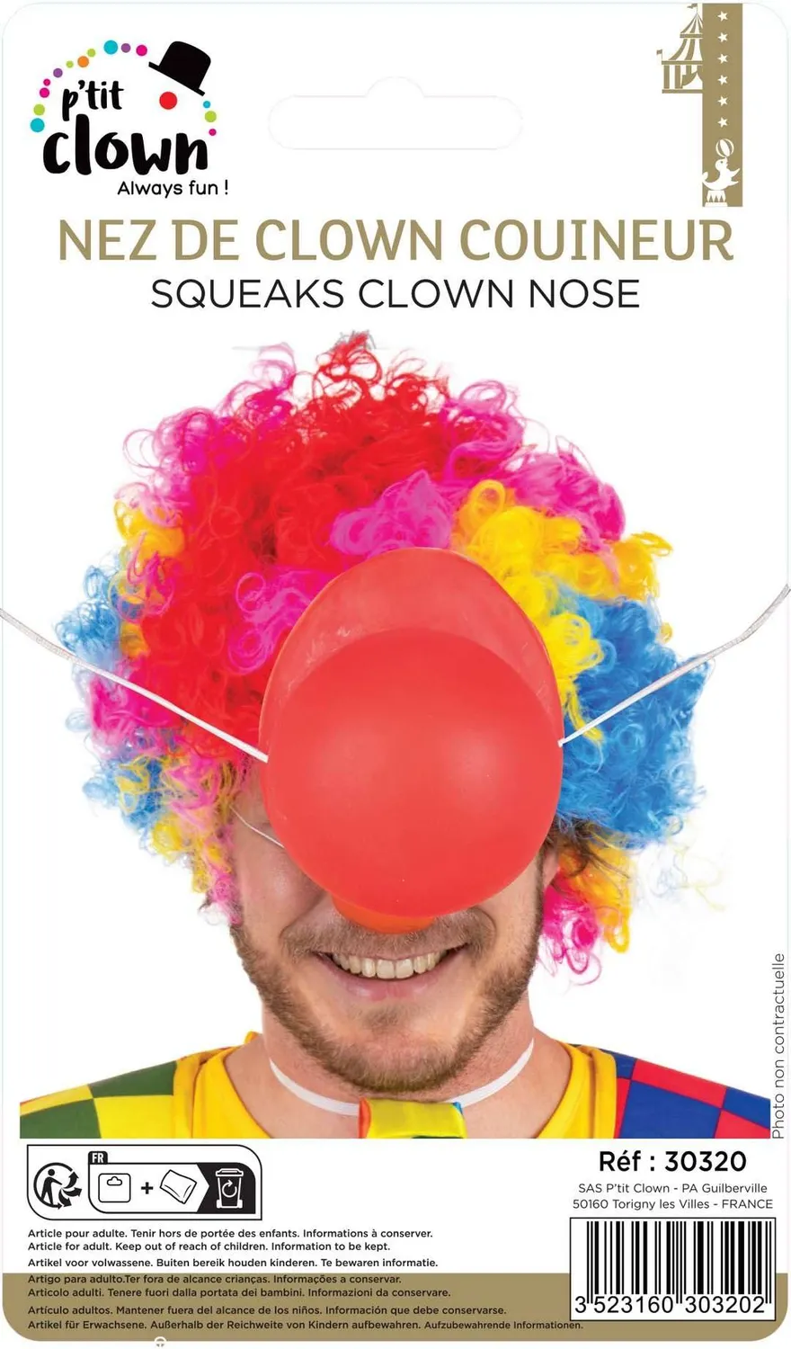 P'tit Clown 30320 Naso da Clown Rosso Musicale