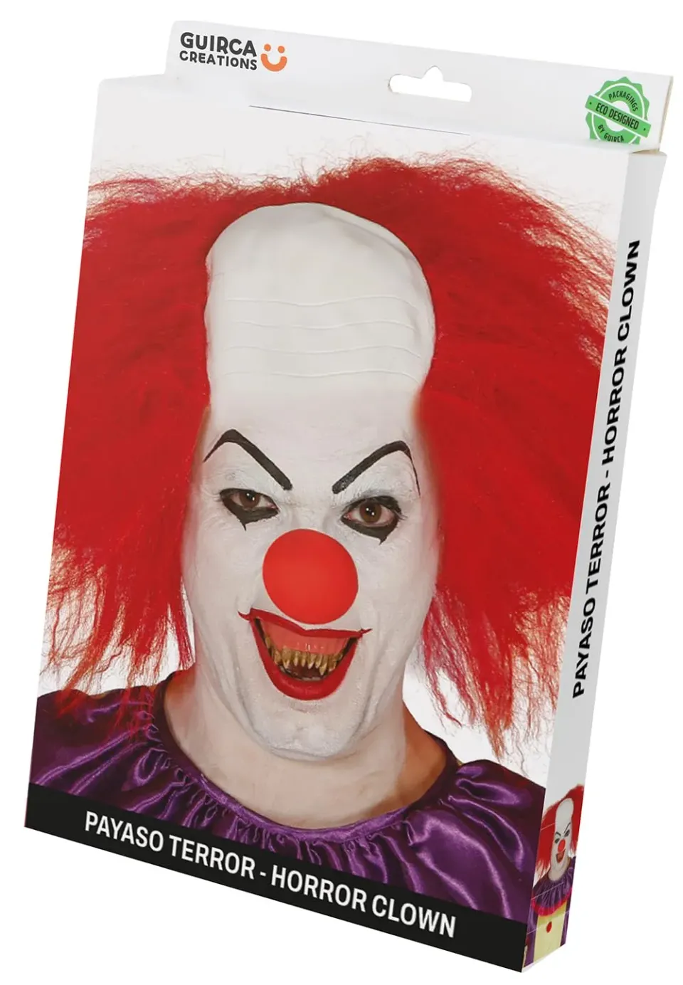 Fiestas Guirca Calva Clown Rossa lattice taglia unica