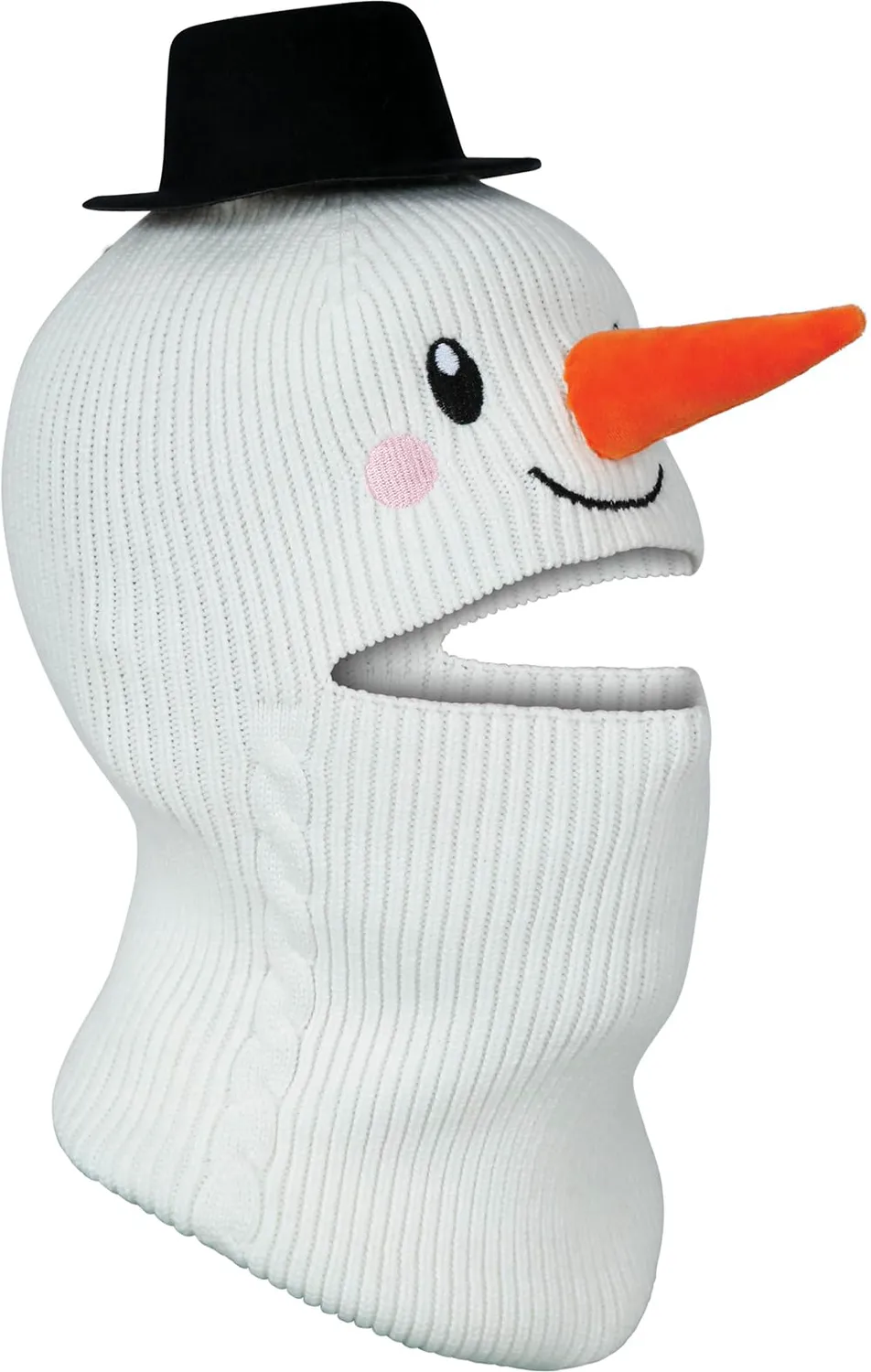 Fiestas Guirca cappuccio pupazzo di neve bianco nero costume