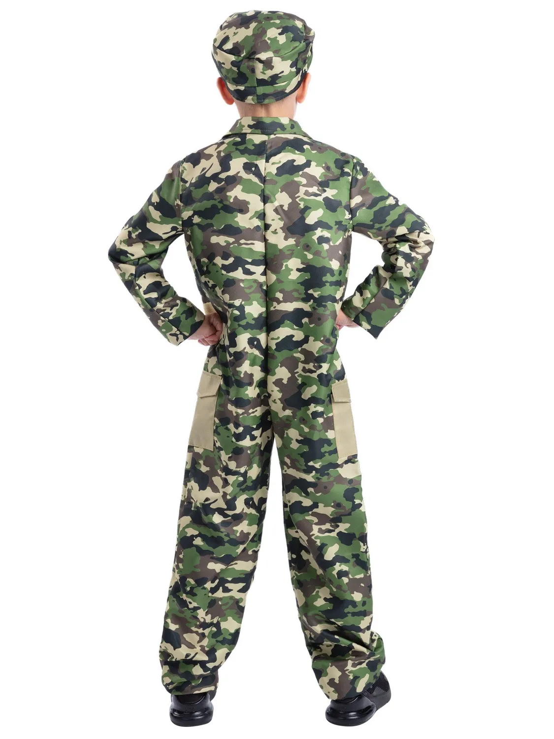 Smiffys Army costume militare bambino tuta + cappello L