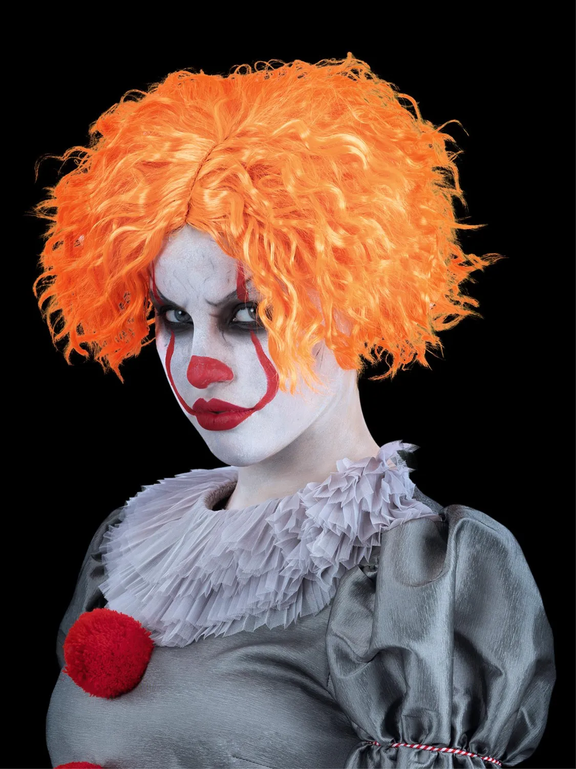 Smiffys IT Chapter 2 parrucca Pennywise donna arancione riccia