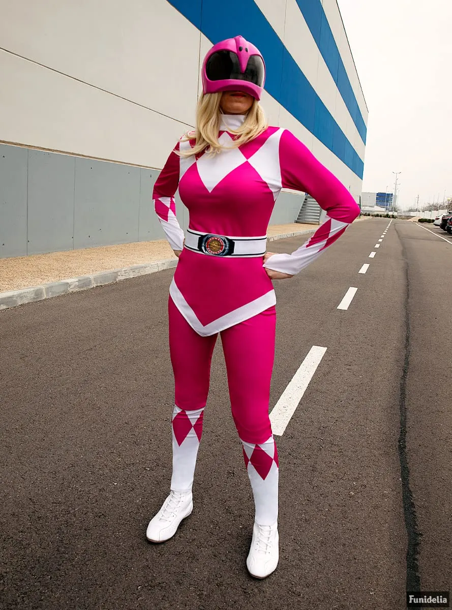 Funidelia Power Ranger rosa costume donna S con maschera