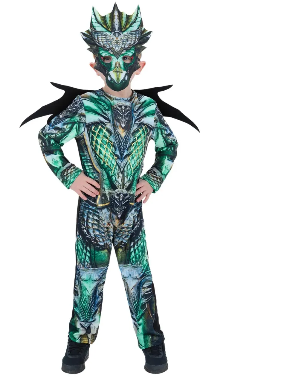 Smiffys Dragon Costume Drago L 10-12 Anni Verde